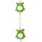 12 Pack: Green Lampwork Glass Frog Beads by Bead Landing™